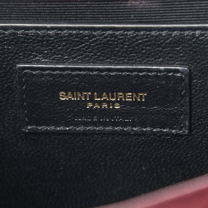 Saint Laurent Velvet Small Classic Monogram Kate Tassel Satchel Burgundy 8 of 15