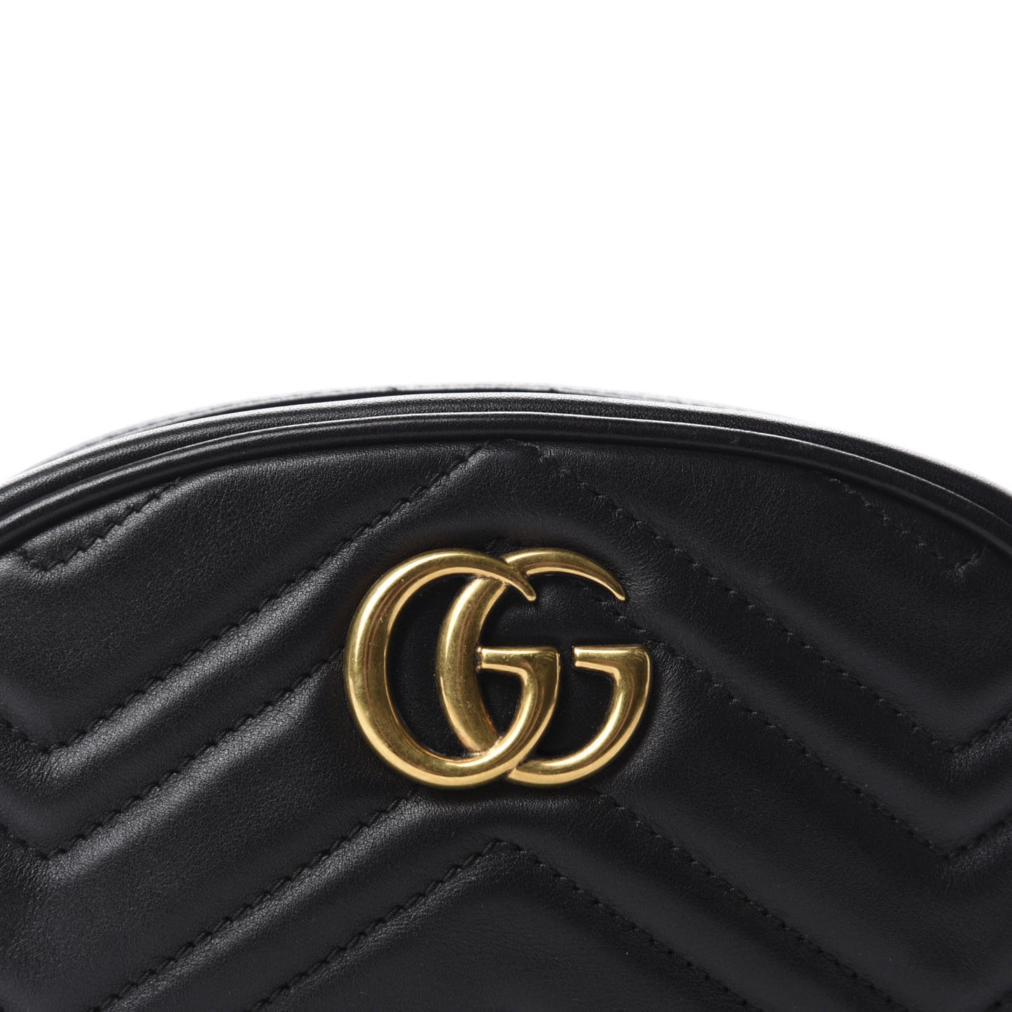 Calfskin Matelasse GG Marmont Belt Bag 95 38 Black