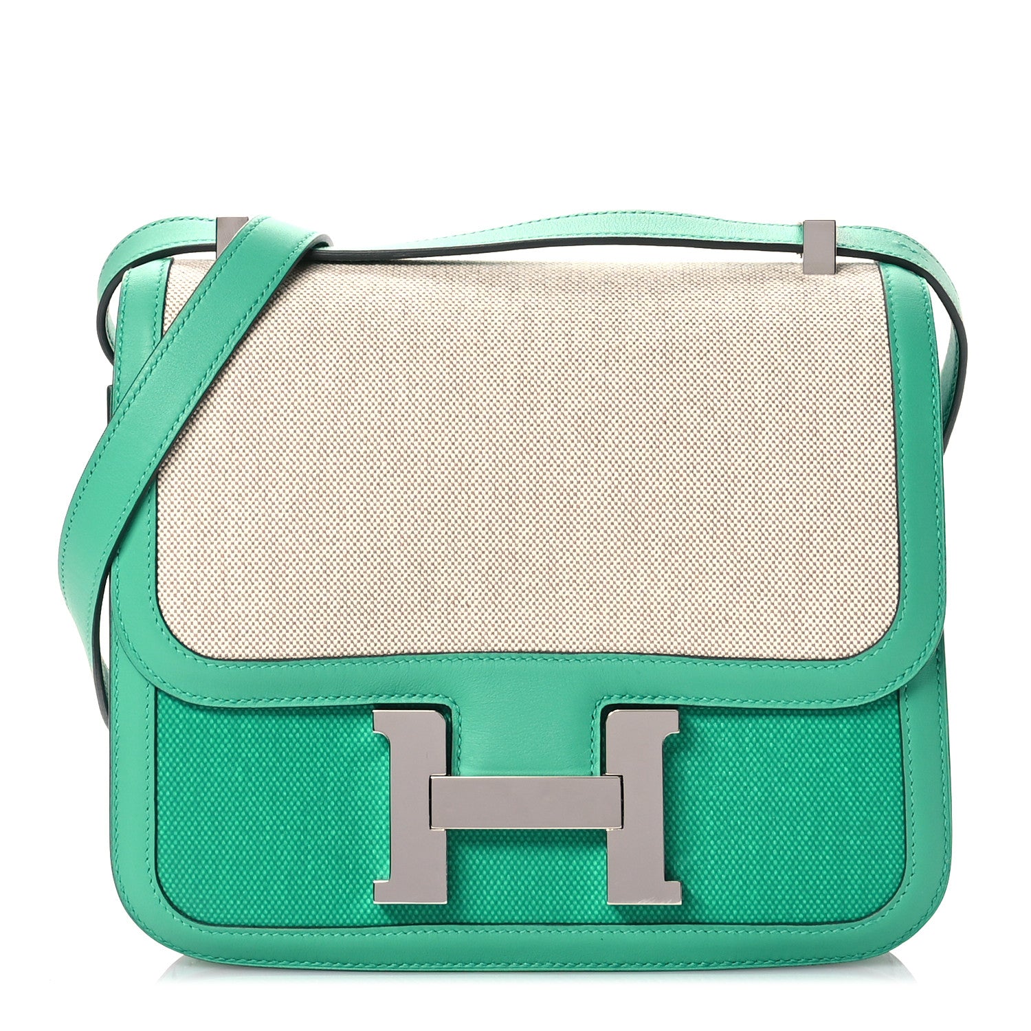 Hermes Swift Toile H Berline Constance 24 Menthe 1 of 11