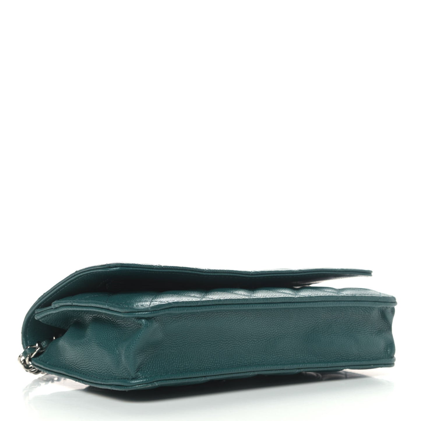 Caviar Quilted Wallet On Chain WOC Dark Turquoise