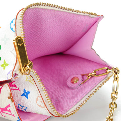 Louis Vuitton Monogram Multicolor Key Pouch White Litchi 5 of 7
