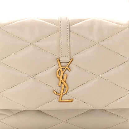 Saint Laurent Lambskin Quilted Le 57 Diamond Shoulder Bag Crema Soft 8 of 13