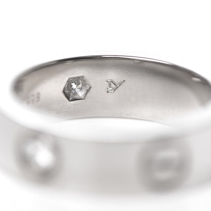 Cartier 18K White Gold 3 Diamond 5.5mm LOVE Ring 51 5.75 6 of 6