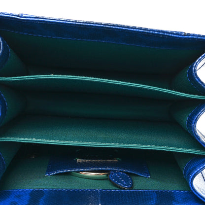 Bulgari Shiny Karung Serpenti Forever Top Handle Dark Blue 6 of 10