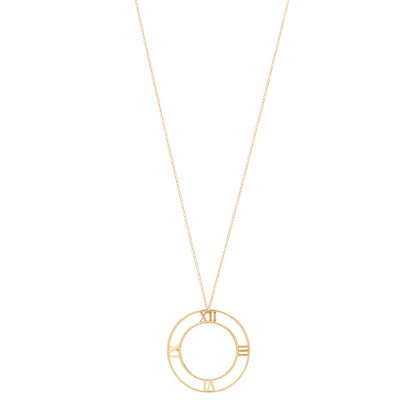 Tiffany 18K Yellow Gold Large Atlas Open Pendant Necklace 1 of 5