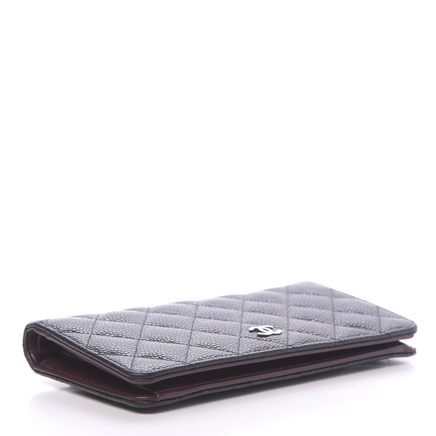 Chanel Caviar Quilted Yen Wallet Black 4 of 9