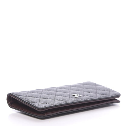 Chanel Caviar Quilted Yen Wallet Black 4 of 9