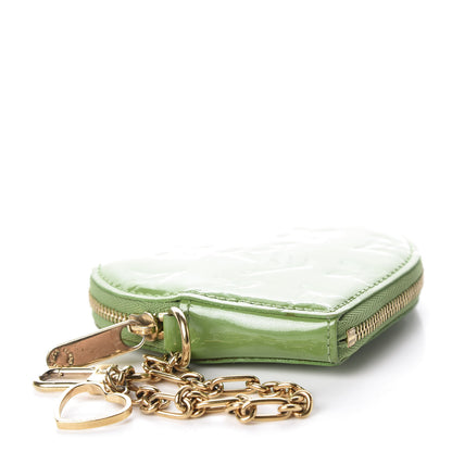 Louis Vuitton Vernis Heart Coin Purse Vert Tonic 3 of 7