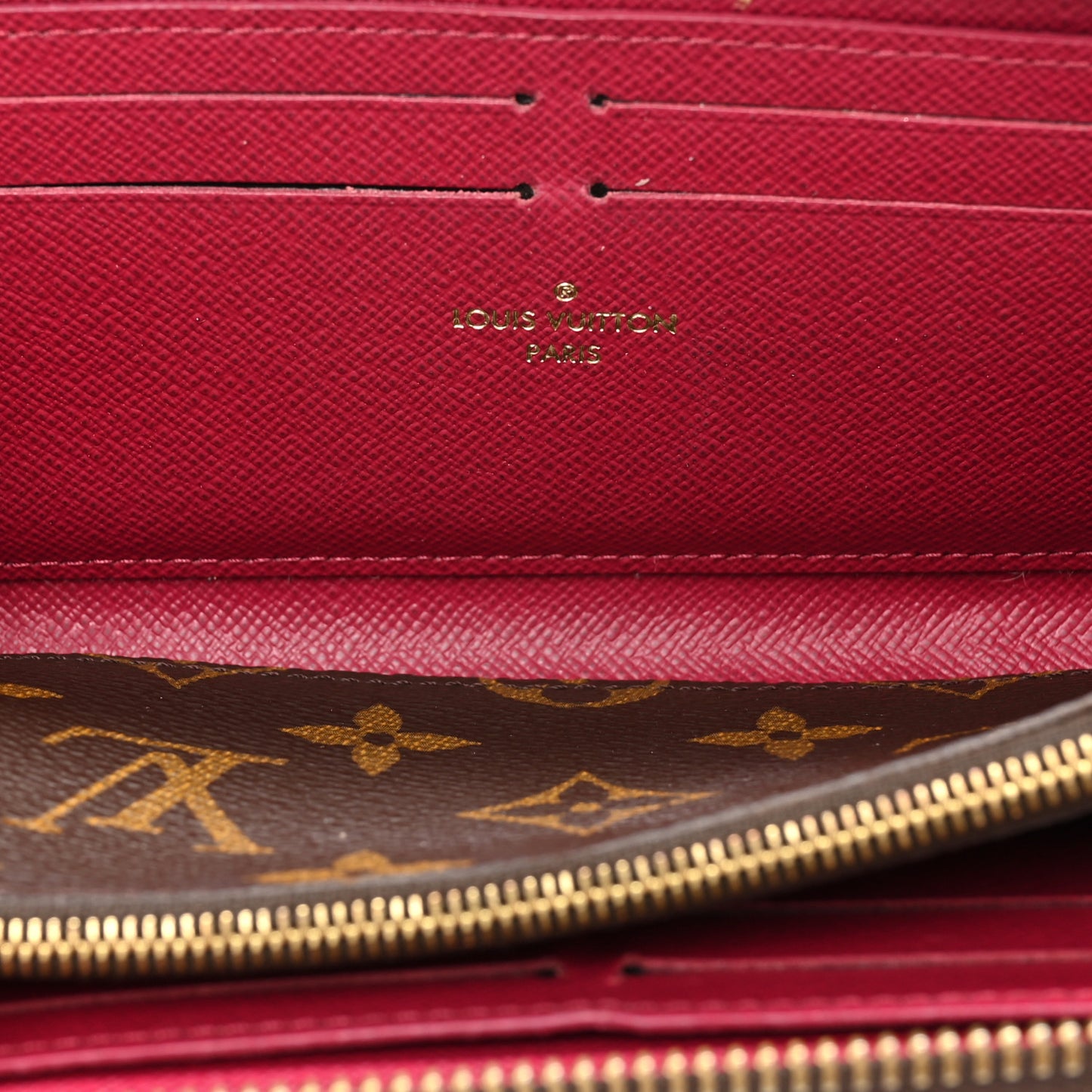 Monogram Clemence Wallet Fuchsia