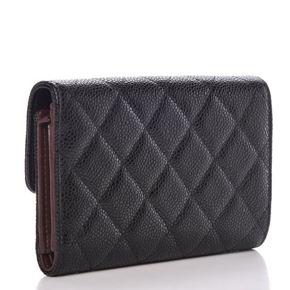 Chanel Caviar Quilted Medium Flap Wallet Black 12 of 18