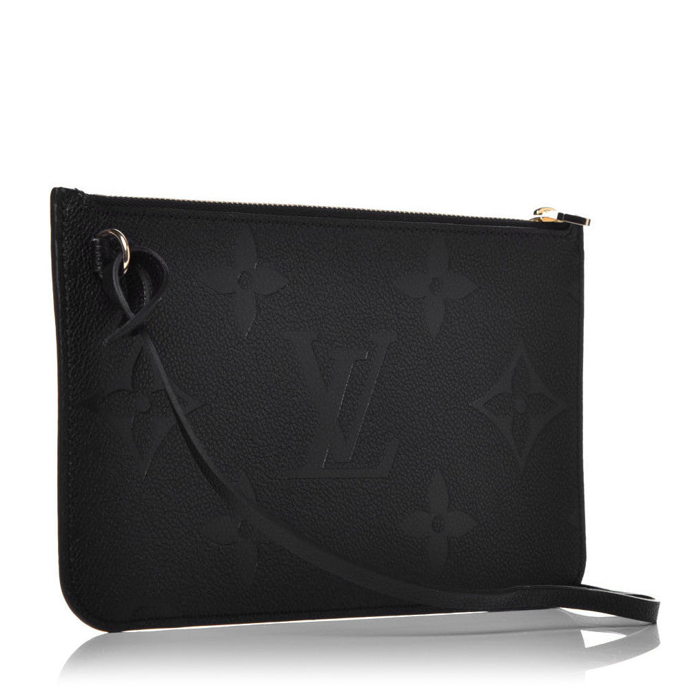 Louis Vuitton Empreinte Monogram Giant Neverfull MM Pochette Black 3 of 6