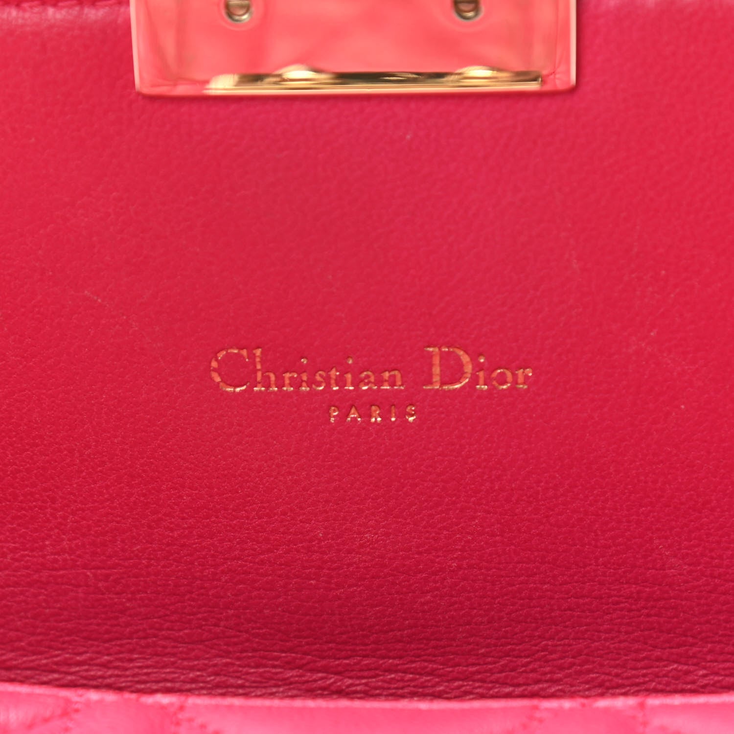 Christian Dior Lambskin Cannage Miss Dior Promenade Pouch Fuchsia 6 of 16