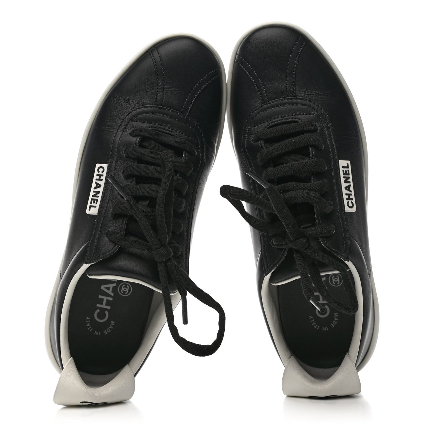 Calfskin CC Womens Sneakers 36 Black