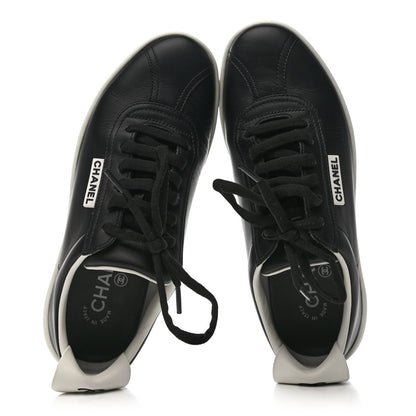 Chanel Calfskin CC Womens Sneakers 36 Black 2 of 10