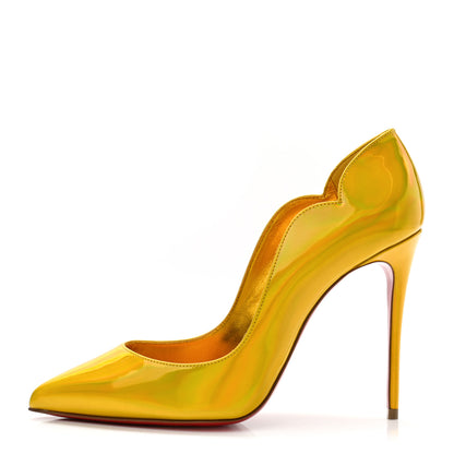 Christian Louboutin Metallic Hot Chick 100 Pumps 38.5 Yellow 1 of 8