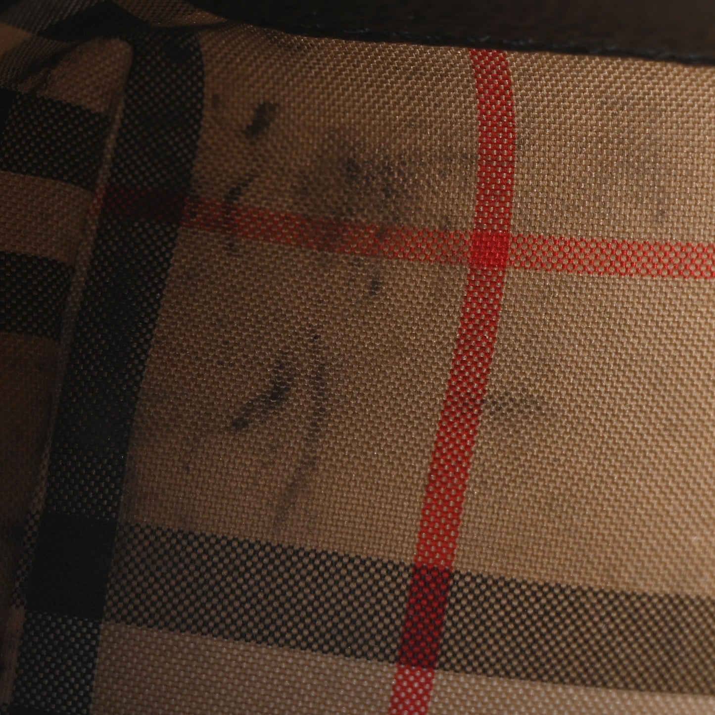 Coated Canvas Calfskin Vintage Check Medium Note Crossbody Bag Black