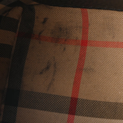 Burberry Coated Canvas Calfskin Vintage Check Medium Note Crossbody Bag Black 6 of 10