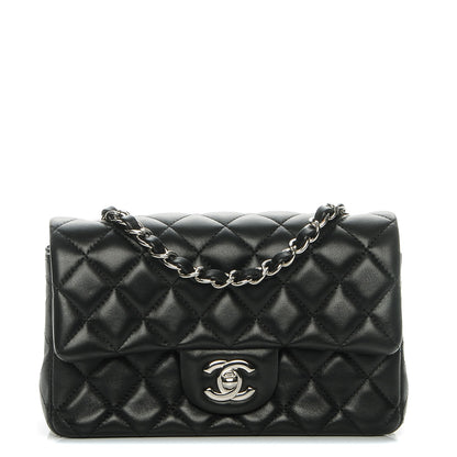 Chanel Lambskin Quilted Mini Rectangular Flap Black 1 of 7