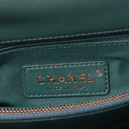 Chanel Caviar Quilted Medium Coco Handle Flap Green 6 of 9