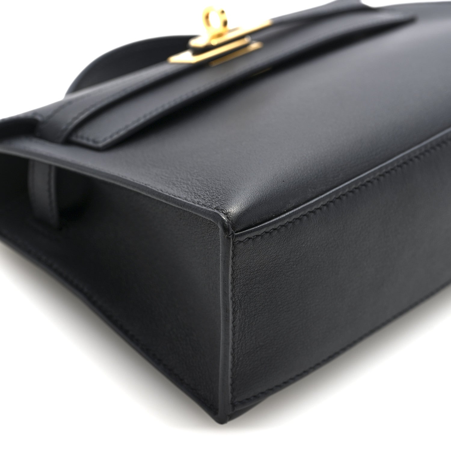 Hermes Swift Kelly Pochette Clutch Black 9 of 11
