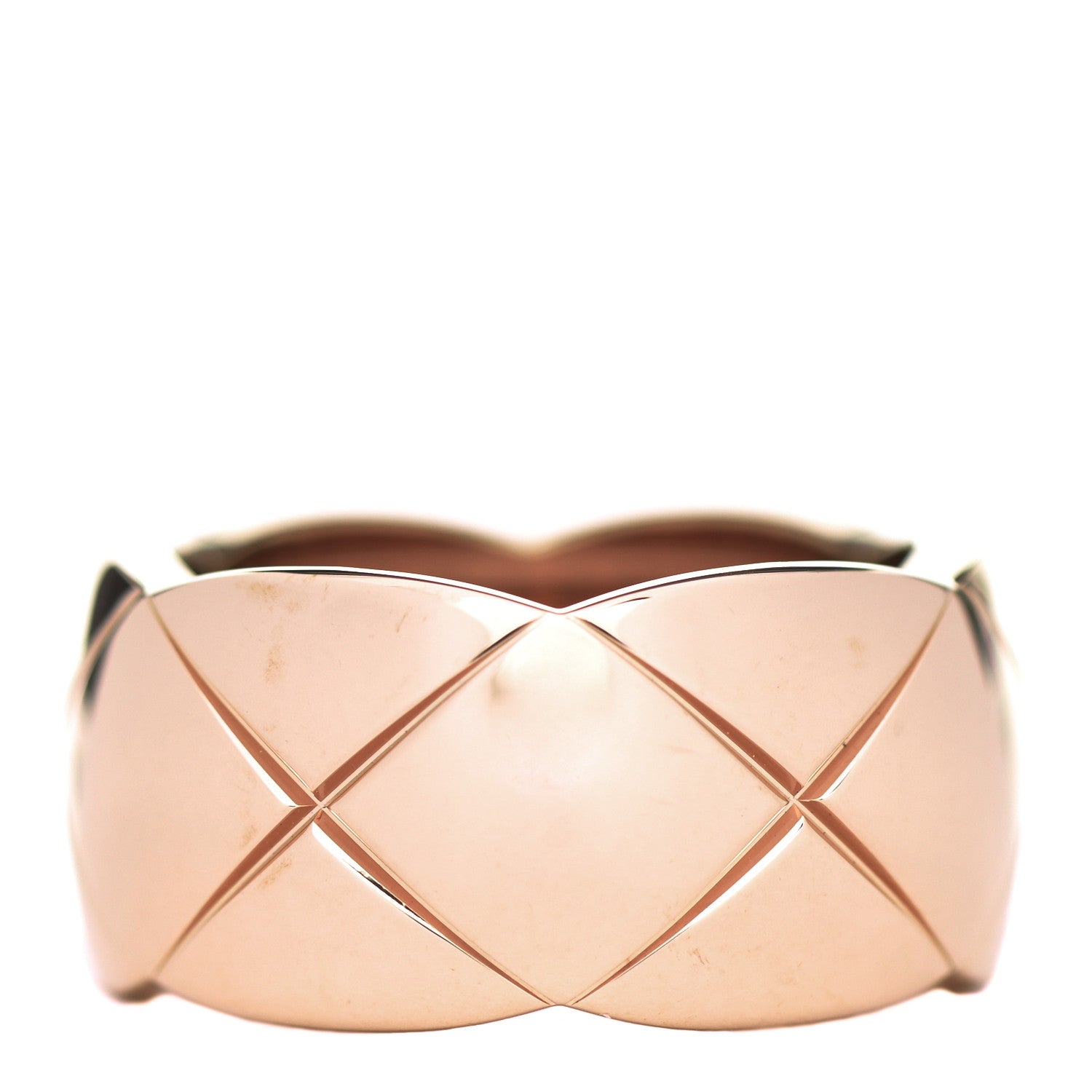 Chanel 18K Beige Gold Medium Coco Crush Ring 58 8.5 1 of 6