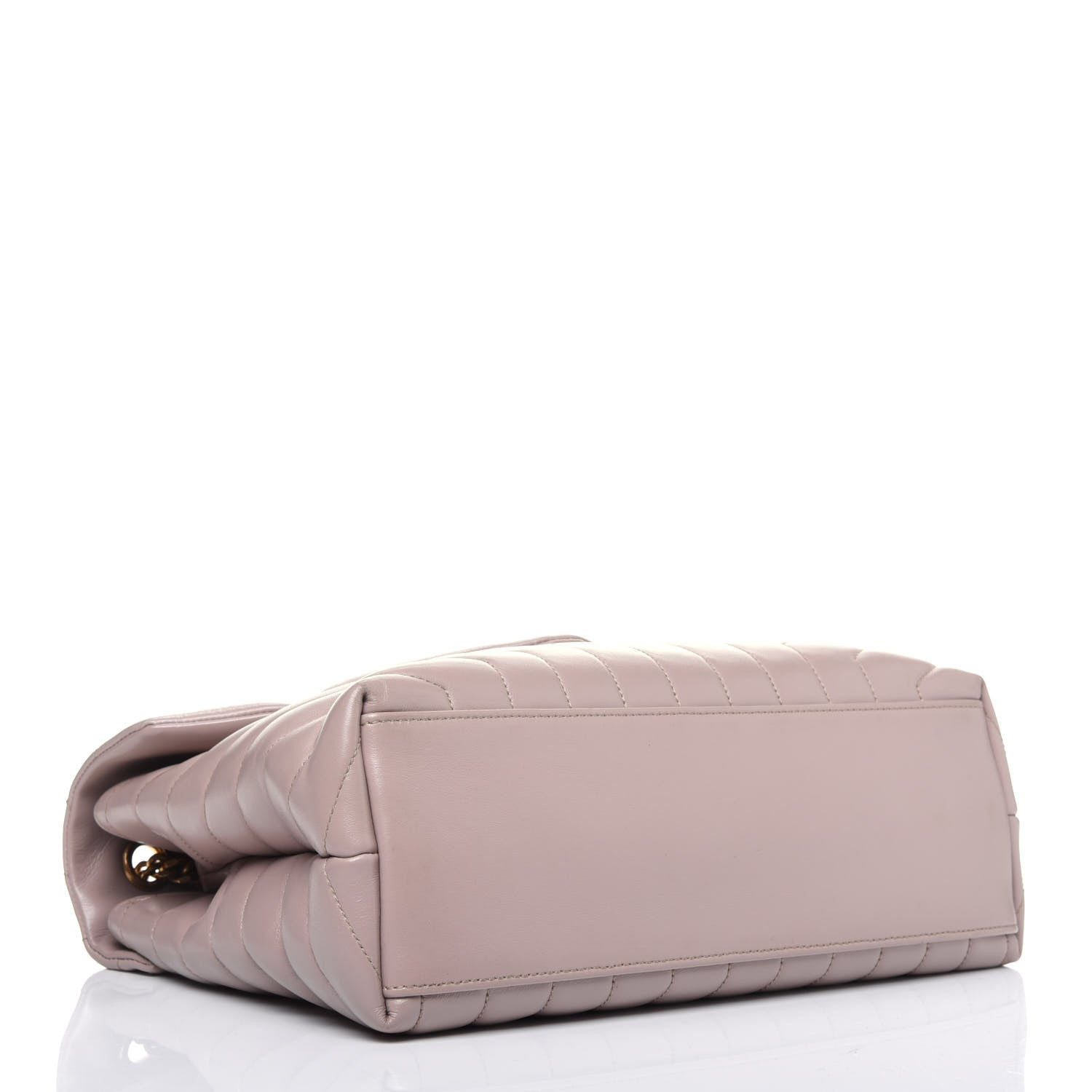 Saint Laurent Calfskin Y Quilted Monogram Medium Loulou Chain Satchel Light Natural 4 of 18
