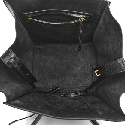 Celine Crinkled Patent Calfskin Medium Phantom Luggage Black 6 of 10