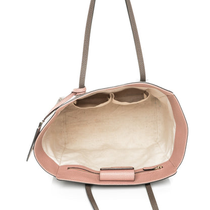 Gucci Dollar Calfskin Small Swing Tote Grey Field Soft Pink 5 of 7