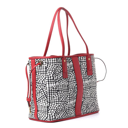 MCM Visetos Medium Liz Reversible Shopper Tote Ruby Red 12 of 16
