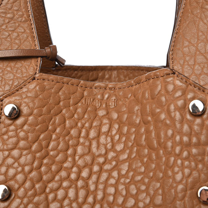 Jimmy Choo Grained Lambskin Studded Lockett Shopper Tote Tan 9 of 16