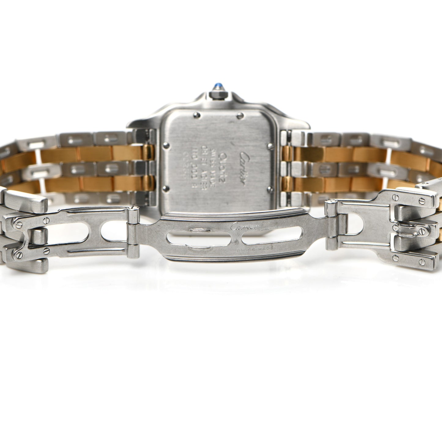 Stainless Steel 18K Yellow Gold 27mm Panthere Quartz Watch