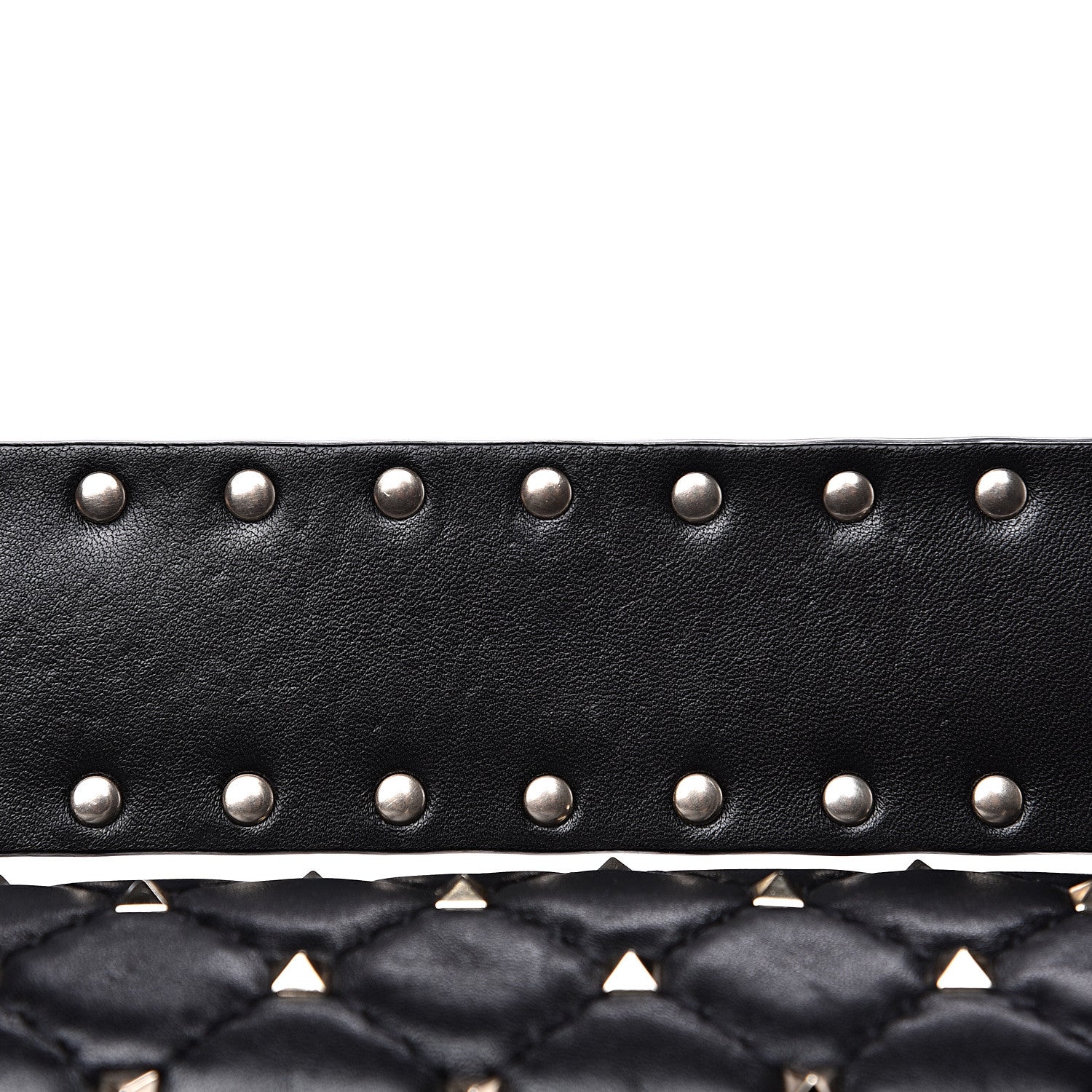 Valentino Garavani Lambskin Large Rockstud Spike Shoulder Bag Black 8 of 11
