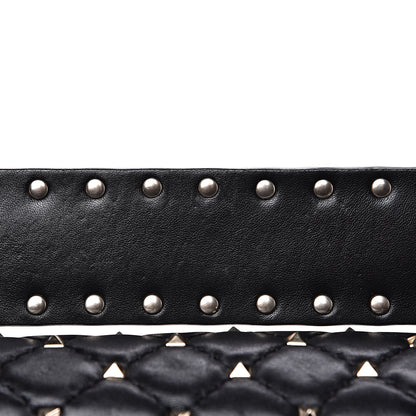 Valentino Garavani Lambskin Large Rockstud Spike Shoulder Bag Black 8 of 11