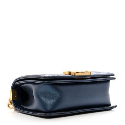 Chanel Metallic Calfskin Quilted Small Boy Flap Blue 4 of 10