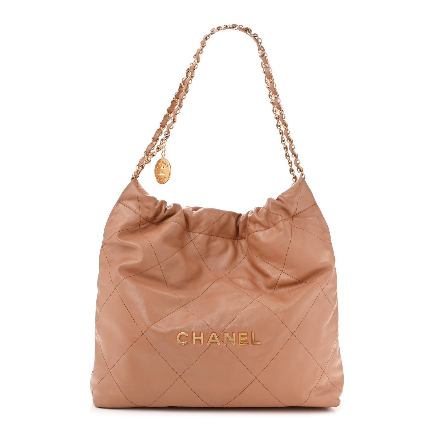 Chanel Shiny Calfskin Quilted Chanel 22 Beige 1 of 14