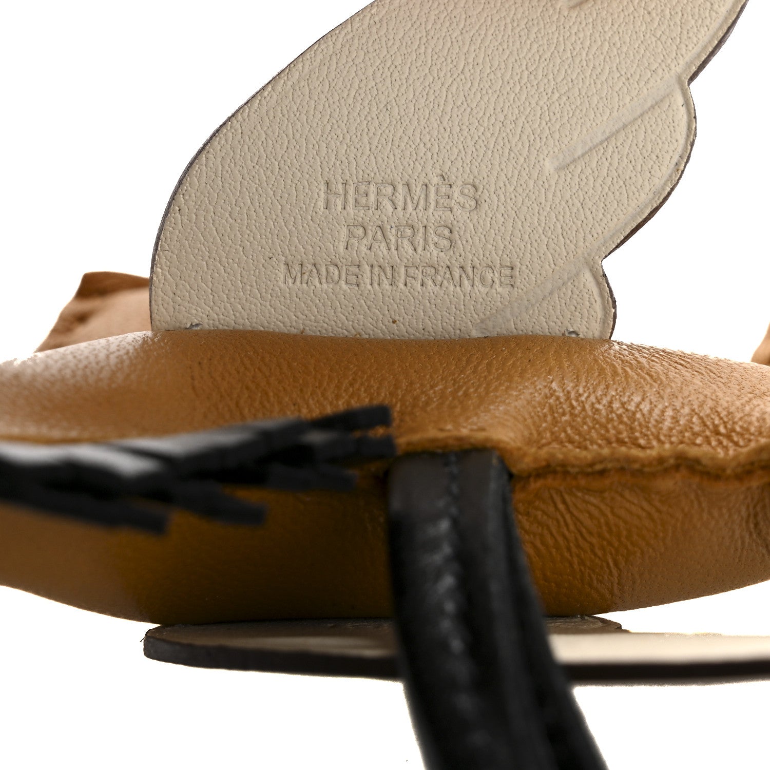 Hermes Milo Lambskin Grigri Rodeo Pegase Horse Bag Charm PM Sesame Black Nata 3 of 5