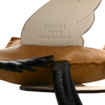 Hermes Milo Lambskin Grigri Rodeo Pegase Horse Bag Charm PM Sesame Black Nata 3 of 5