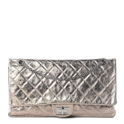 Chanel Metallic Aged Calfskin Quilted 2.55 Reissue 228 Flap Pewter 1 of 10