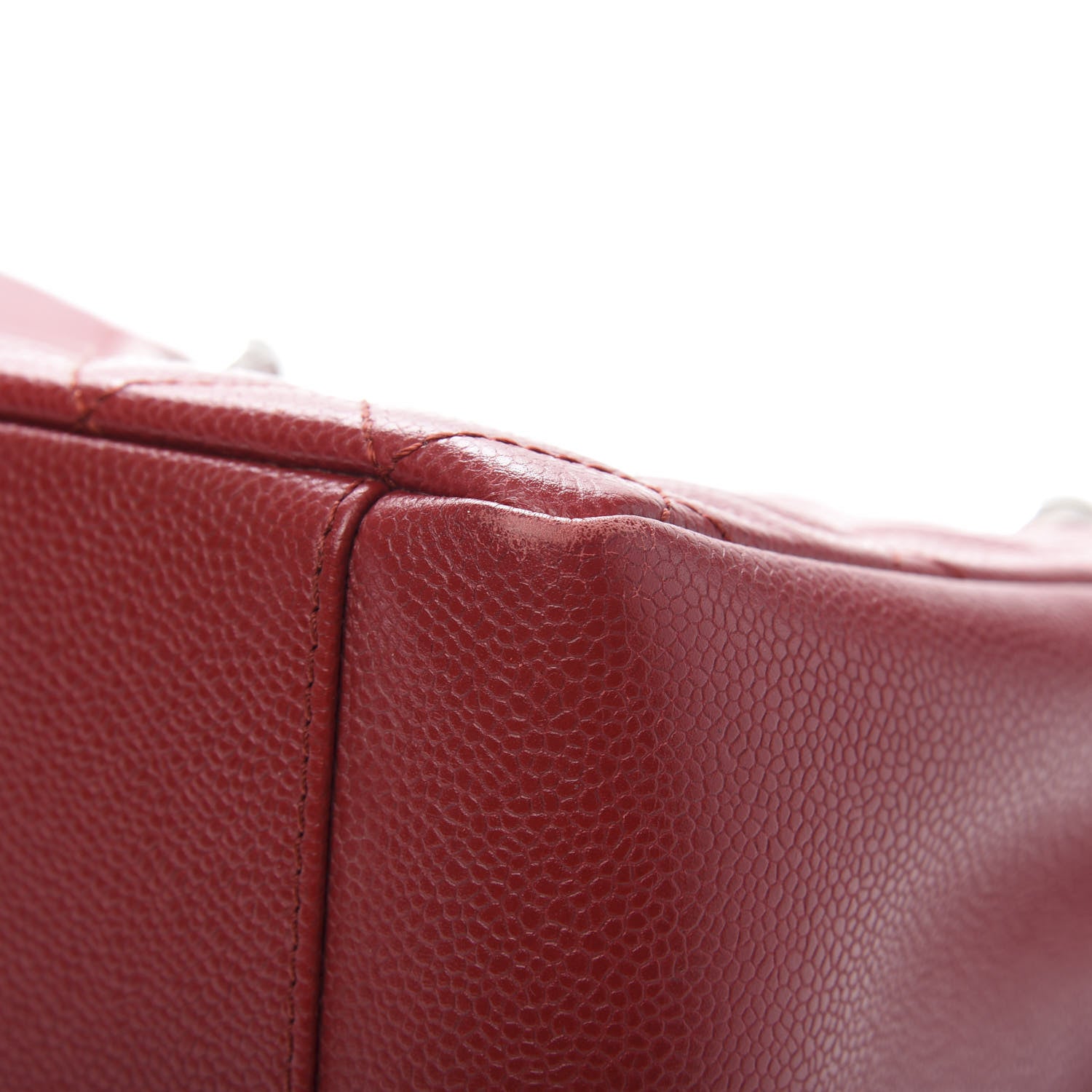 Chanel Caviar Quilted Grand Shopping Tote GST Red 11 of 12