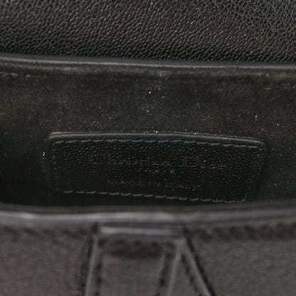 Christian Dior Goatskin Micro Saddle Bag With Strap Black 6 of 10