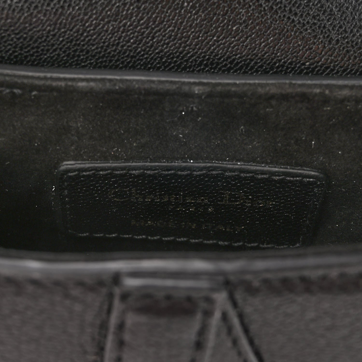 Christian Dior Goatskin Micro Saddle Bag Black 6 of 10