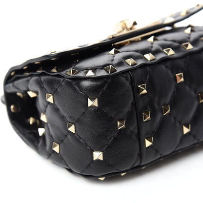 Valentino Garavani Nappa Micro Rockstud Spike Shoulder Bag Black 6 of 9