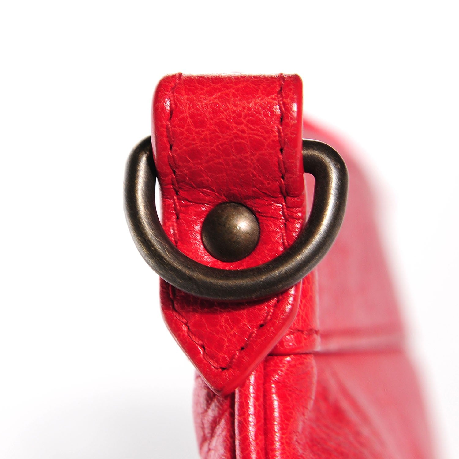Balenciaga Agneau Classic Hardware Flat Handle Clutch Rouge Coquelicot 10 of 12