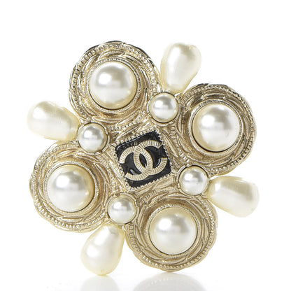 Chanel Pearl CC Double Strand Necklace Gold White 7 of 10