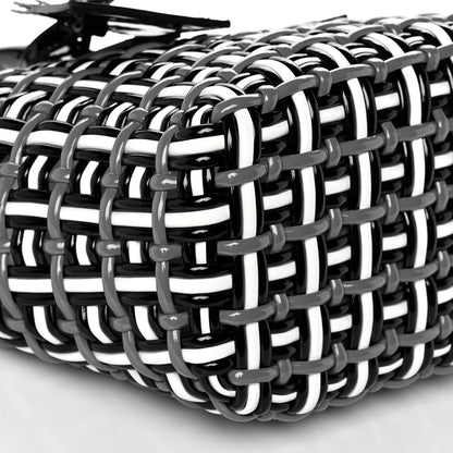 Balenciaga Patent XS Bistro Basket Black White 9 of 10