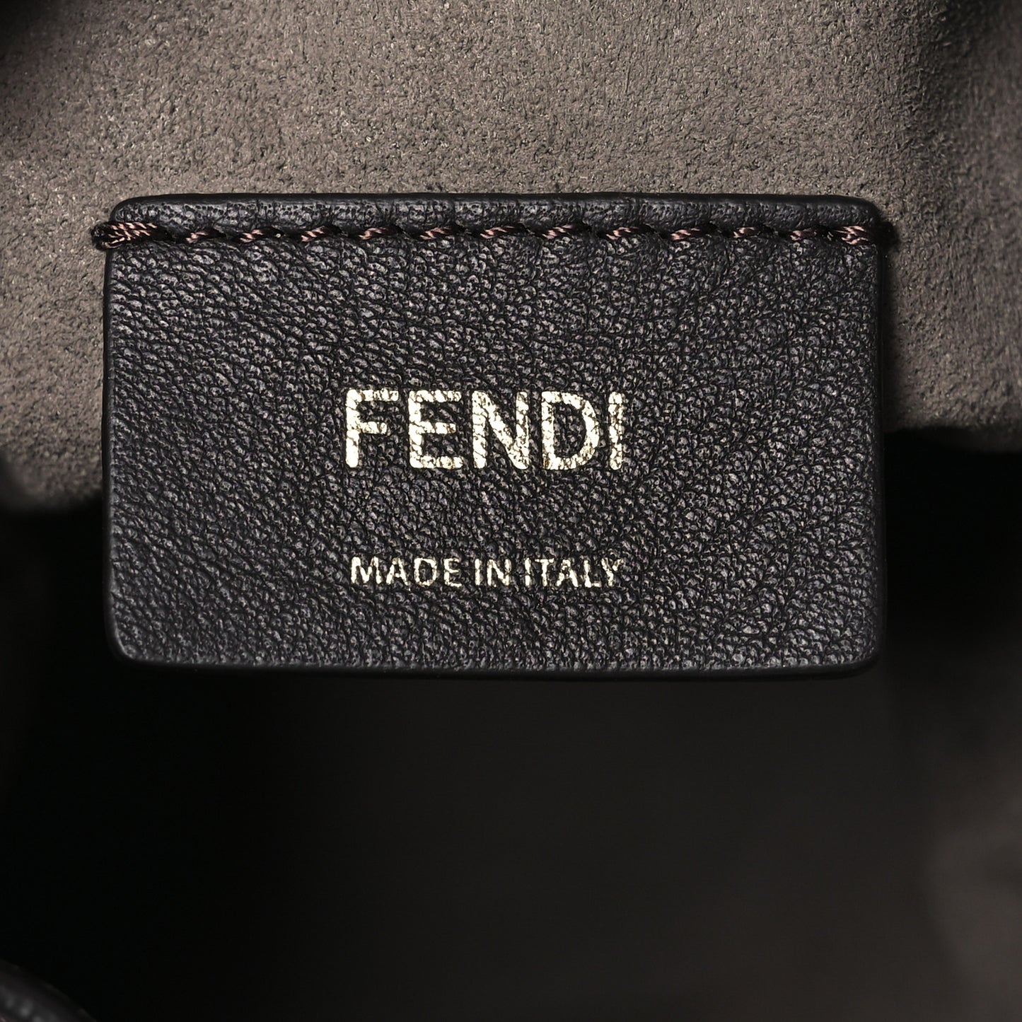 Suede Vitello King F is Fendi Micro FF Mini Mon Tresor Bucket Bag Sigaro Marrone Ebano