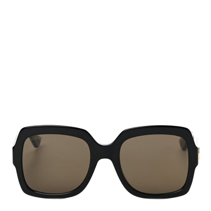 Gucci Acetate Square Frame Web Glitter Sunglasses GG0036S Black Green 4 of 7