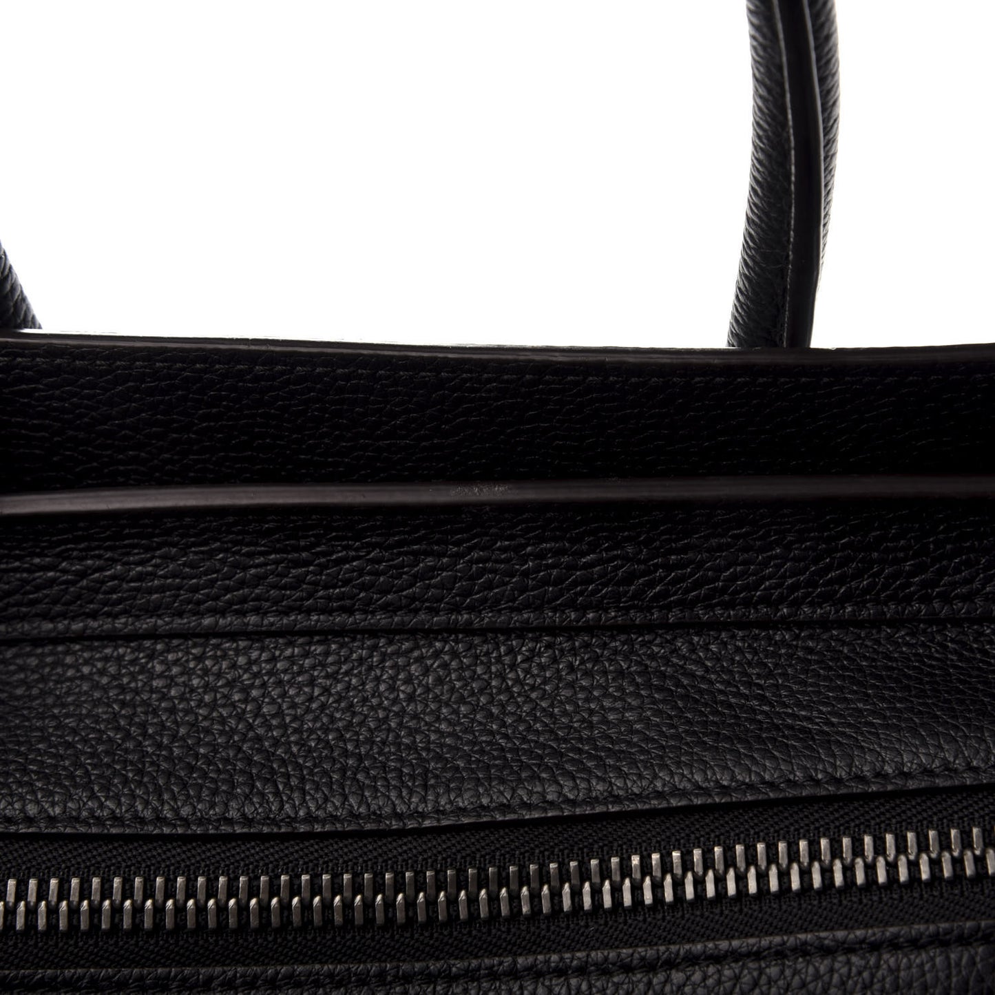 Drummed Calfskin Micro Luggage Black