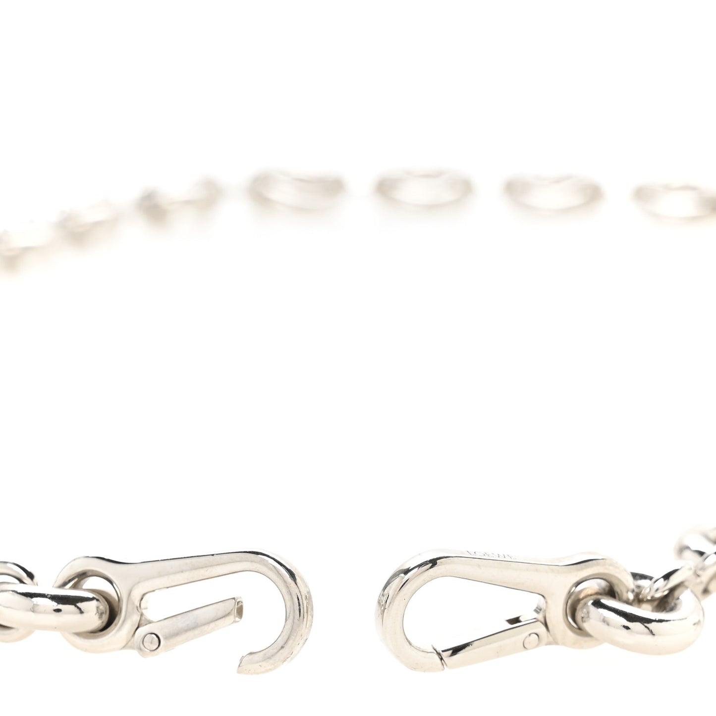 Aluminum Stainless Steel Chunky Donut Chain Shoulder Strap Silver