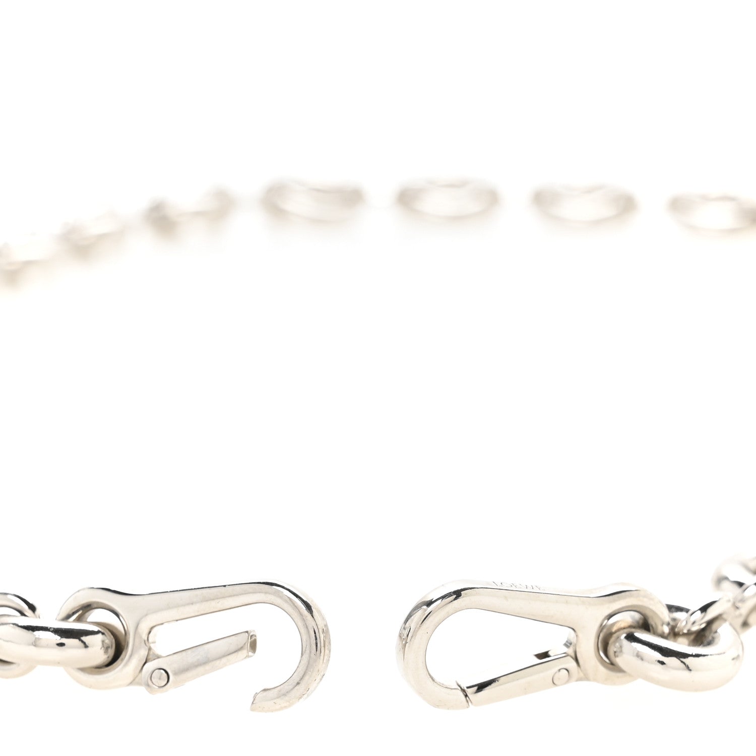 Loewe Aluminum Stainless Steel Chunky Donut Chain Shoulder Strap Silver 3 of 3